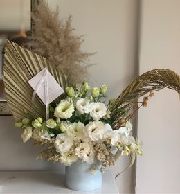 Mix blancos con follajes secos