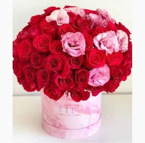 Box Grande 100 Rosas Lisianthus