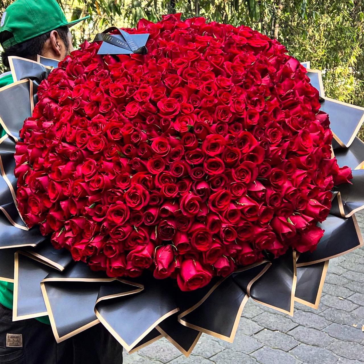 Bouquet de 500 Rosas Rojas