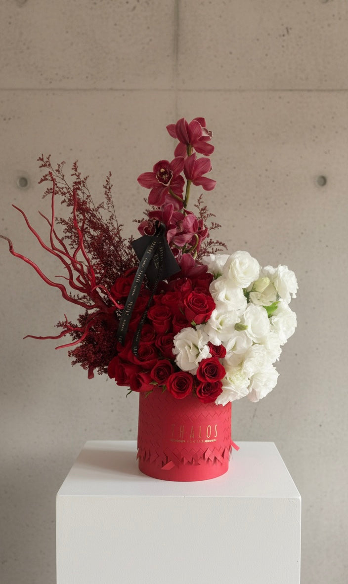 Box Tejido Rojo Grande Cymbadium