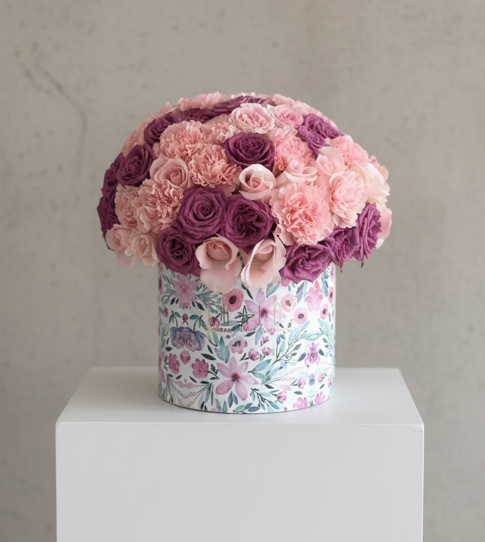 Box Flores Grande Mix Rosas y Claveles