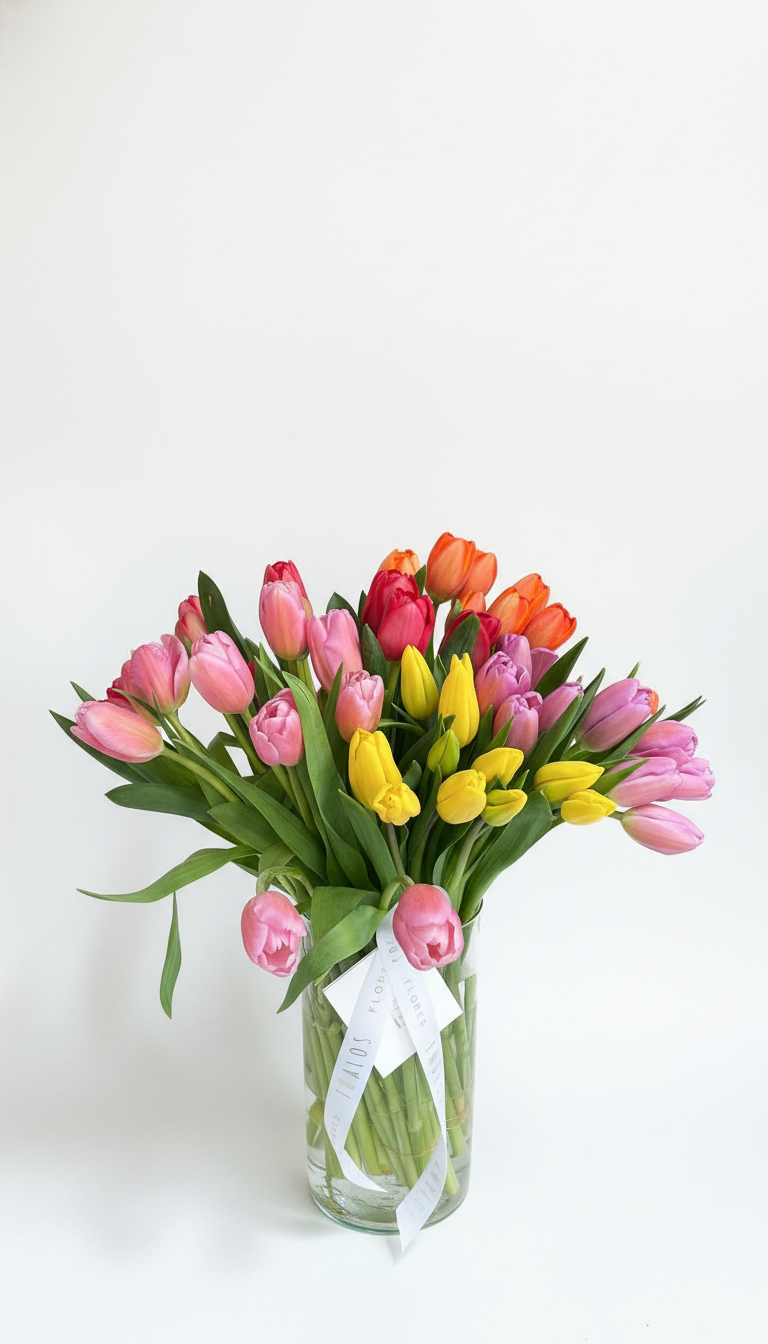 Tulipanes colorido