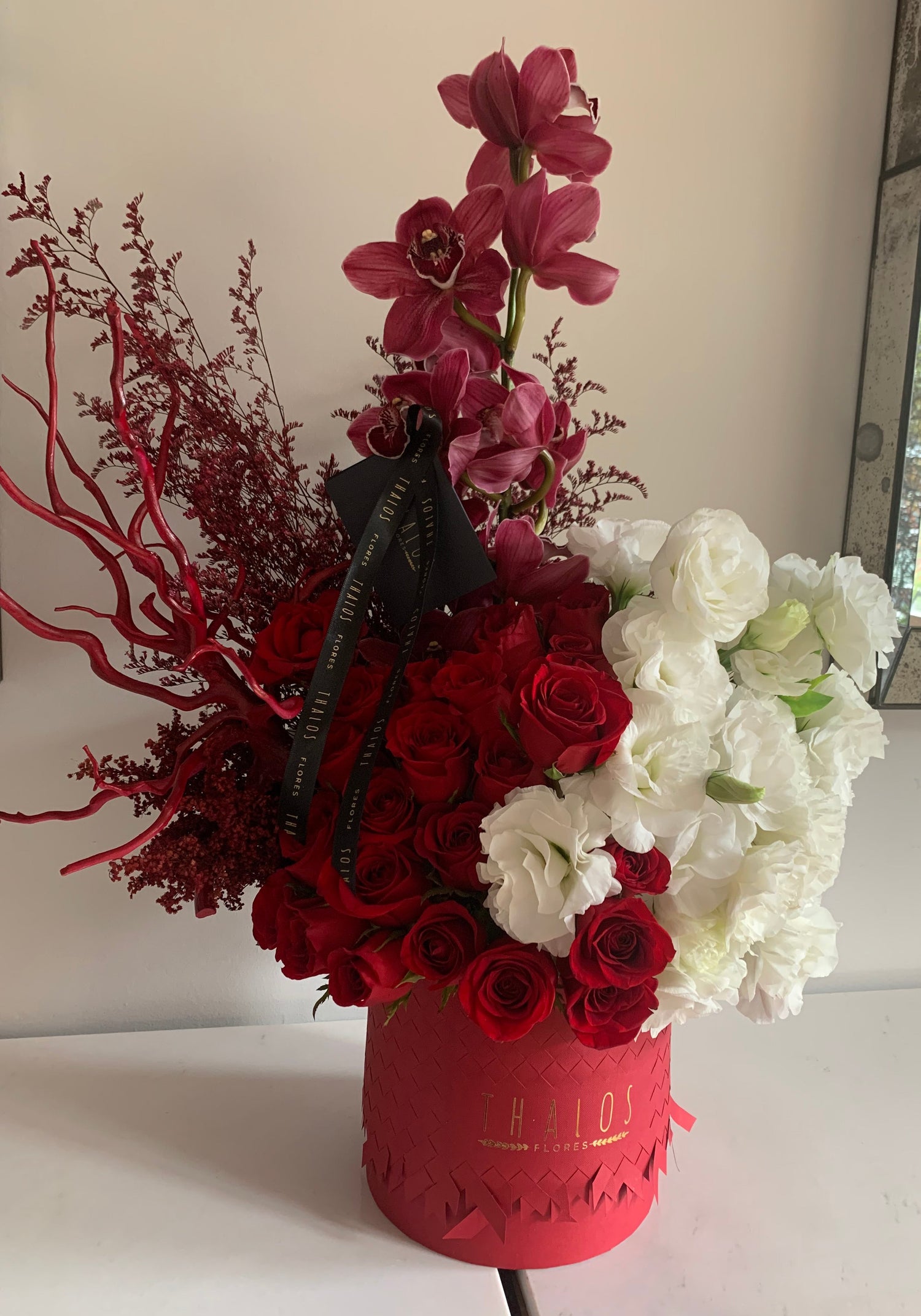 Box Tejido Rojo Grande Cymbadium