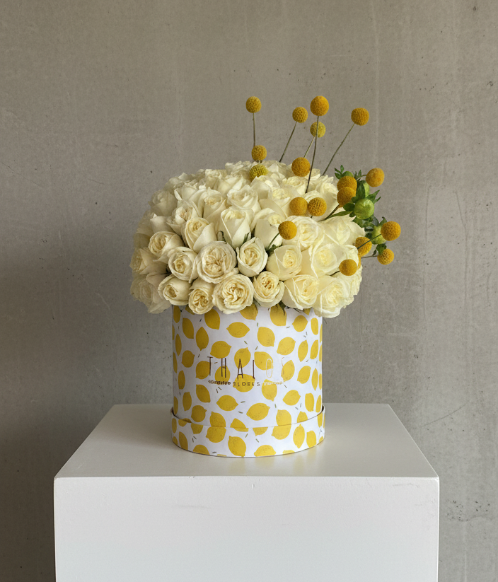 Box Limones Grande Craspedia