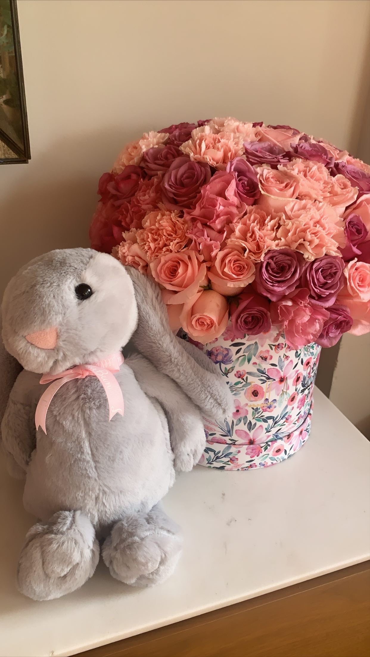 Box flores Grande + conejo