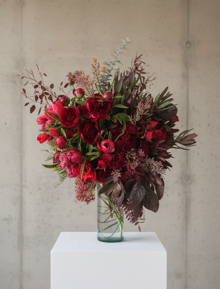 Alto Mix Peonias Rojo