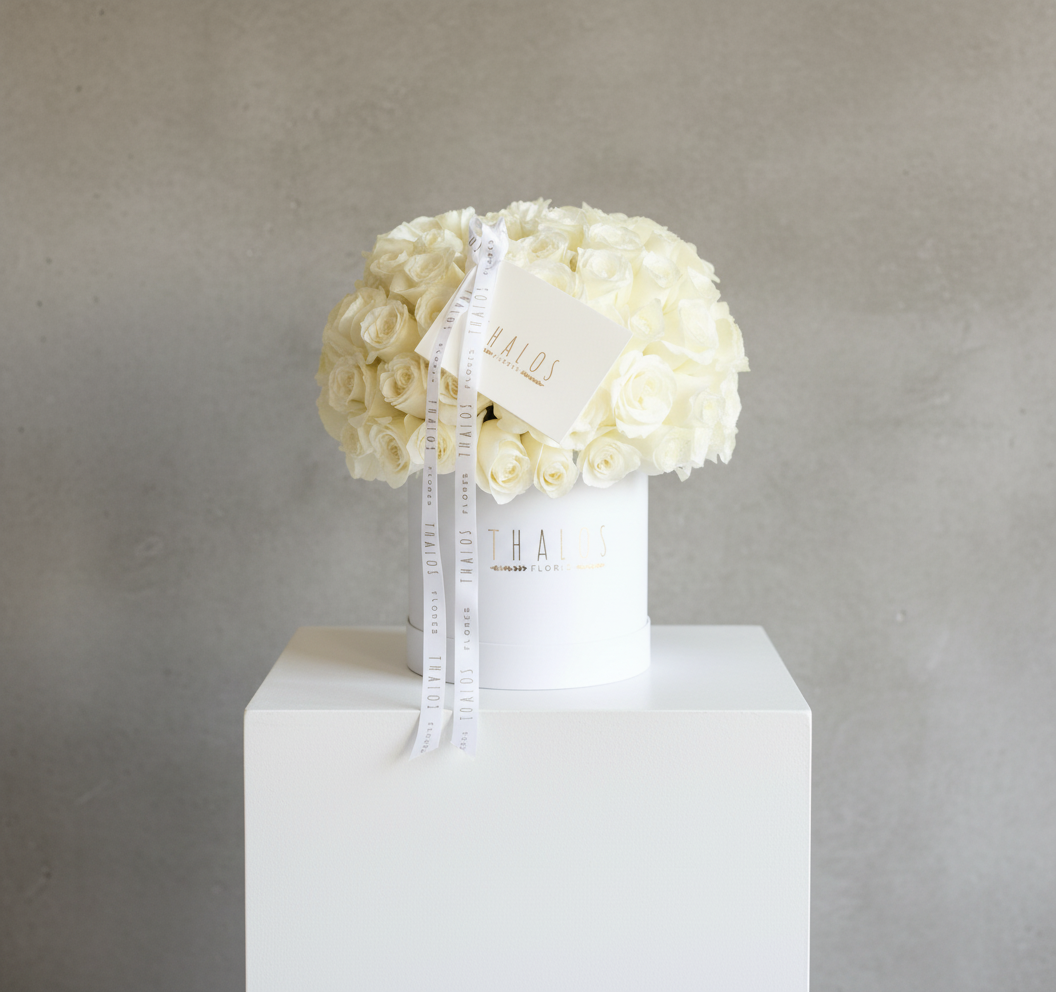 Box Blanco Grande Rosas Blancas