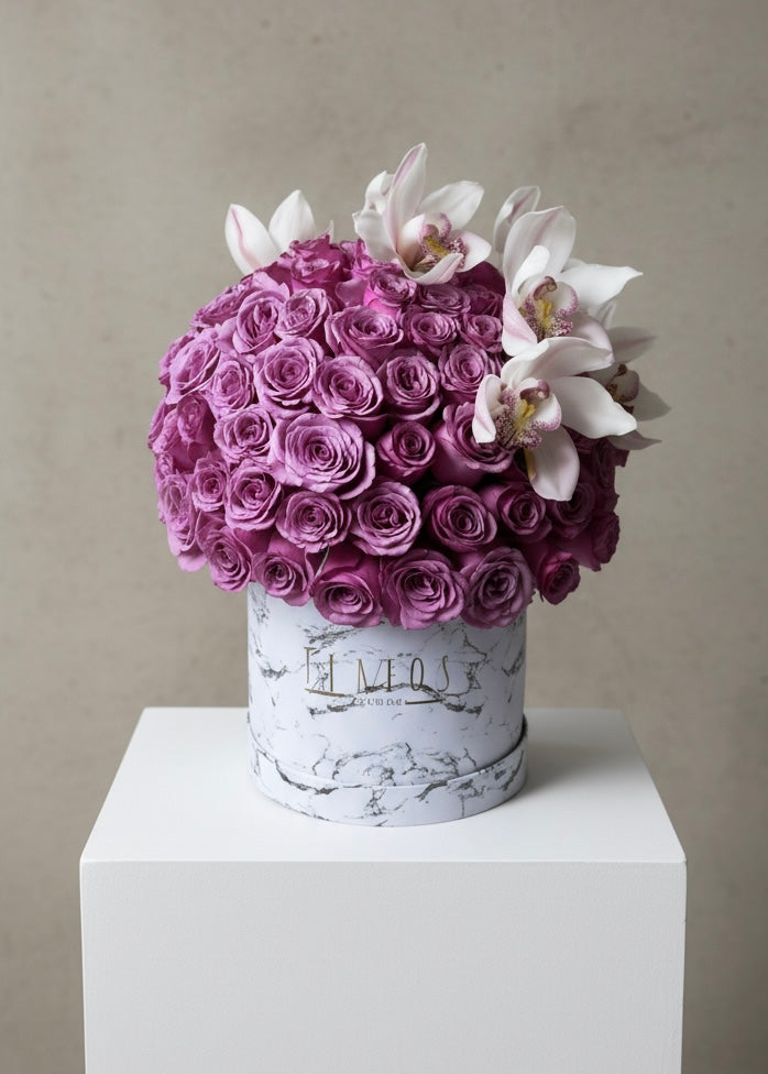 Box Mármol Blanco Grande Cool water y Cymbadium