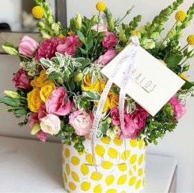 Box Grande Mix Rosa y Amarillo