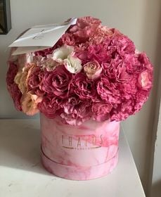 Box Grande Rosas Lisianthus