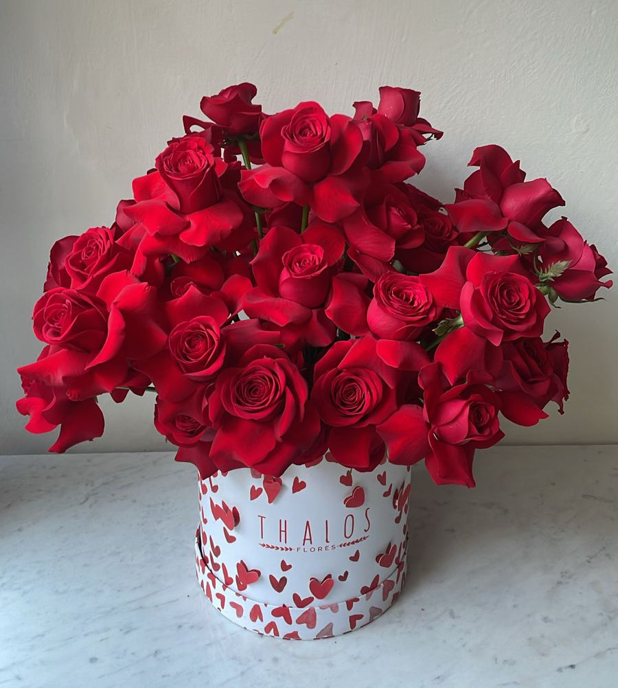 Box Corazón Mediano Rosas