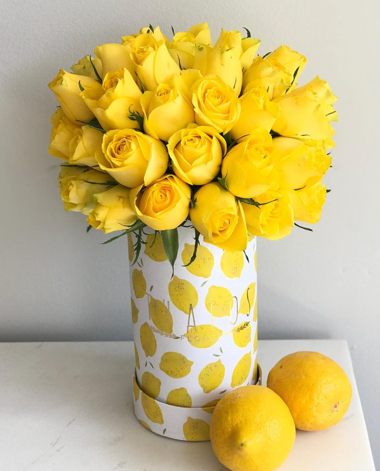 Box Limones Chico Rosas