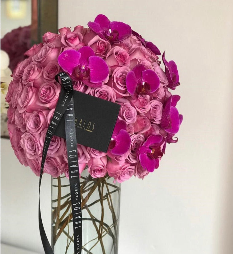 Esfera cool water con orquídeas