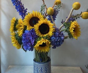 Palma cuadros azul 2