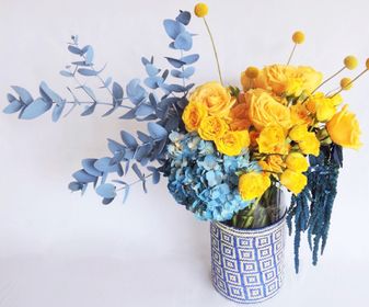 Palma cuadros azul 1