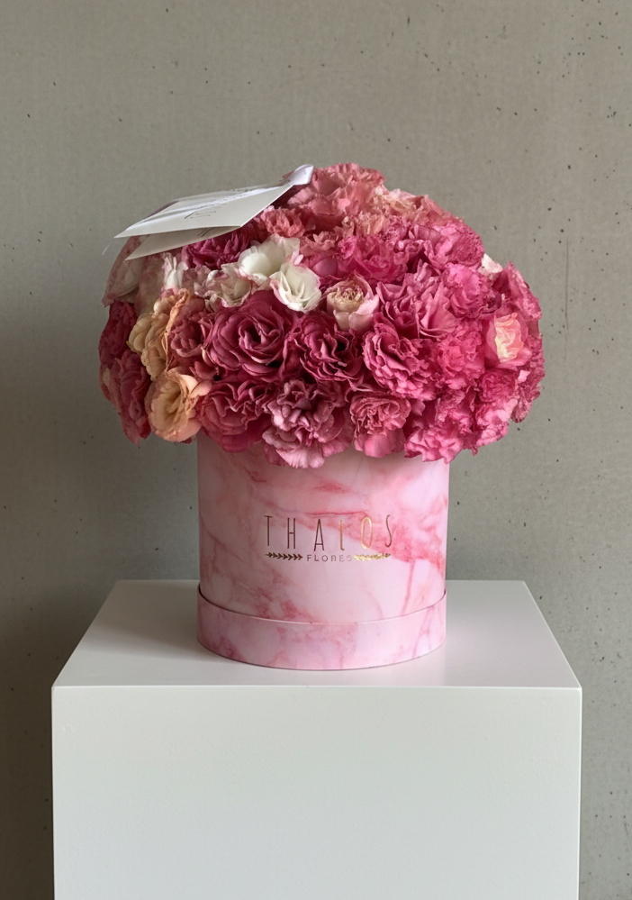 Box Mármol Rosa Grande Lisianthus