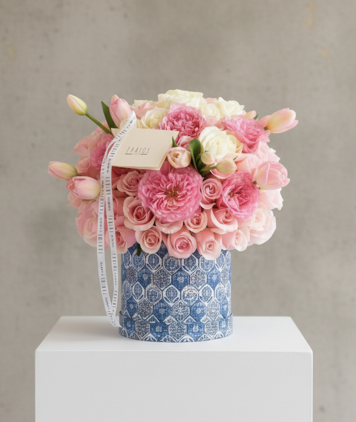 Box Talavera Grande Rosa Inglesa
