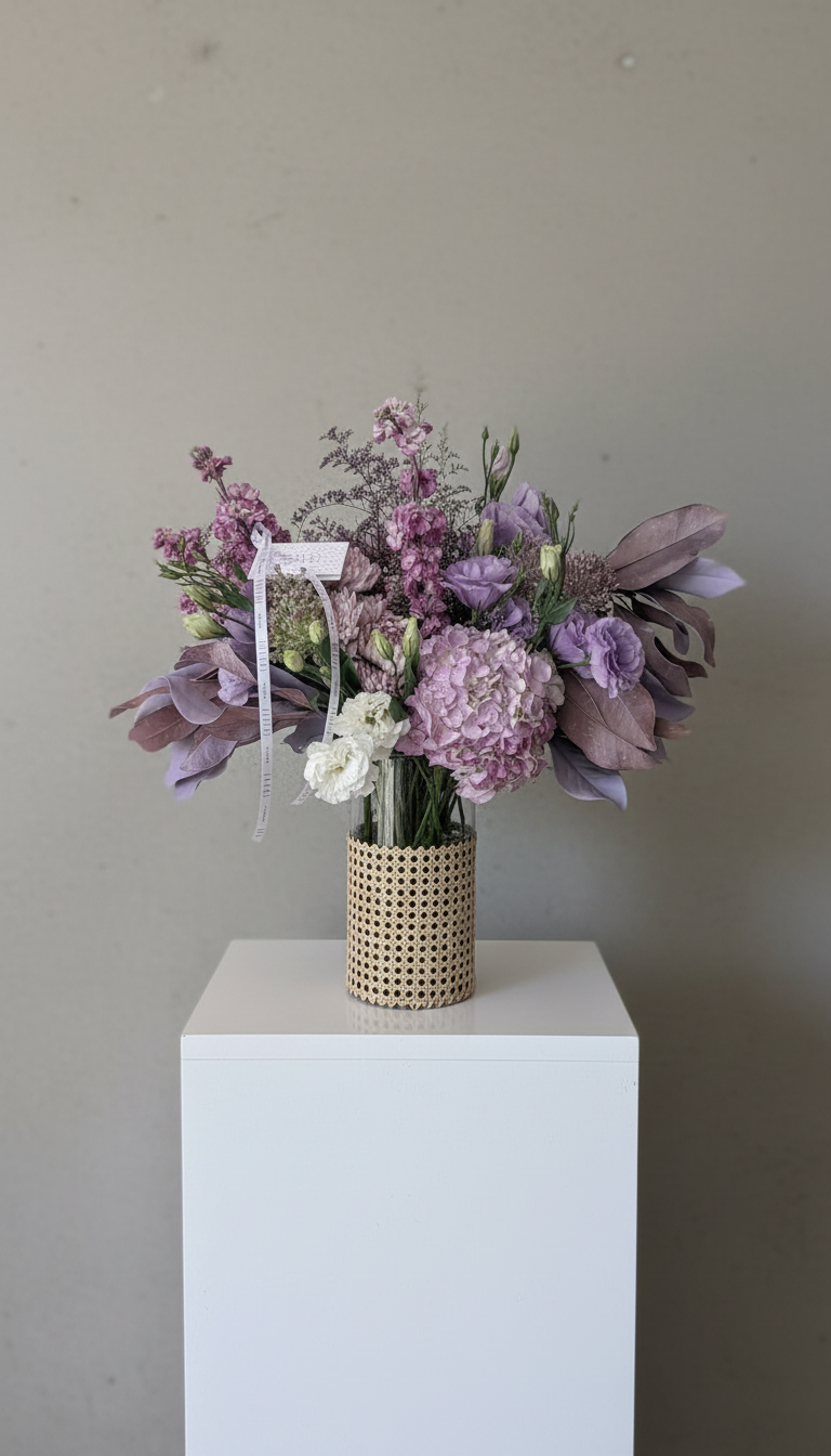 Rattan natural Mix lilas