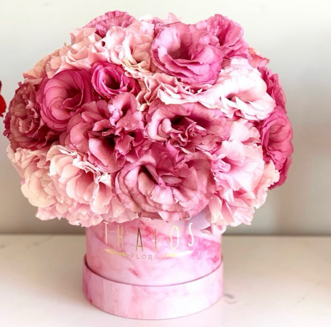 Box Mármol Rosa Mediano Lisianthus