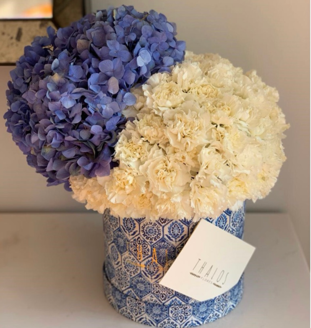 Box Talavera Grande Claveles y hortensia