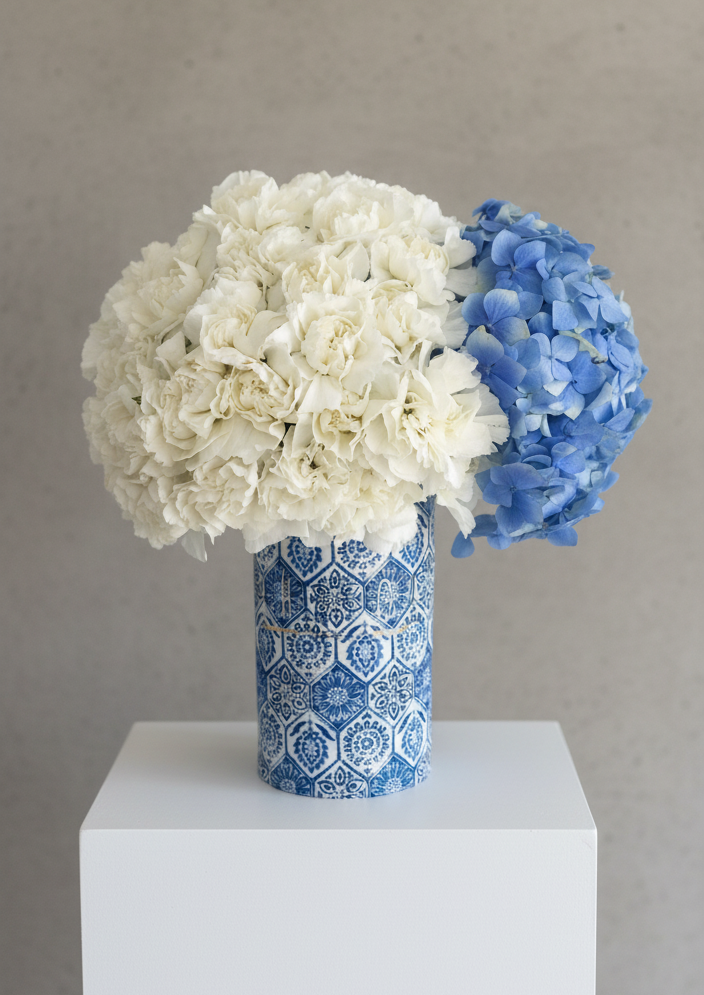 Box Talavera Chico Hortensia azul