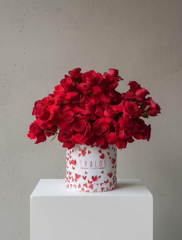 Box Corazón Mediano Rosas